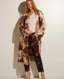 Sale Omkeerbare Satijnen Kimono Vrouwen Jassen