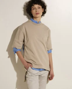 Outlet Oversized Katoenen T-Shirt Vrouwen Tops