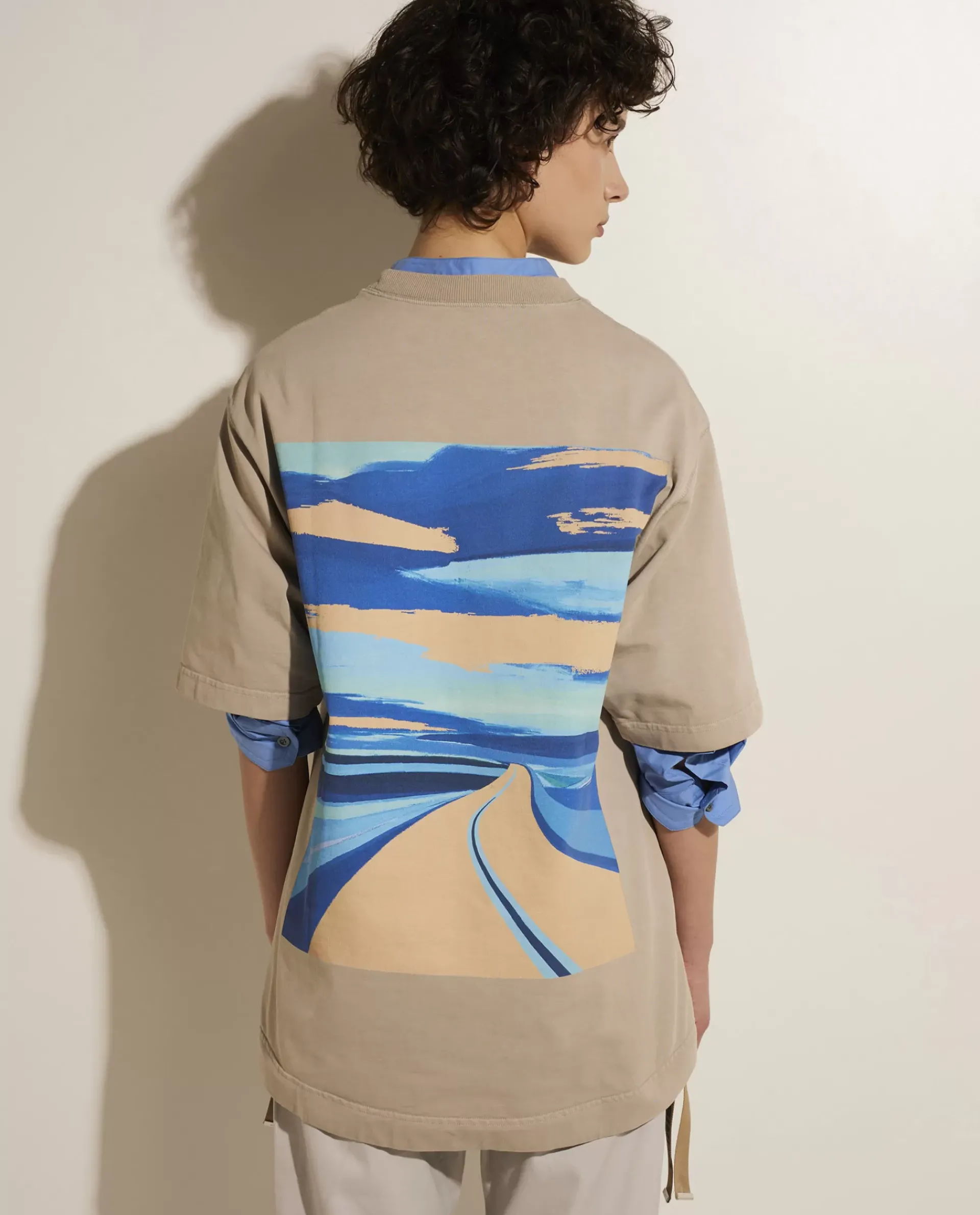 Outlet Oversized Katoenen T-Shirt Vrouwen Tops