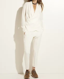 Hot Pantalon In Zijde-Mix Vrouwen Broeken