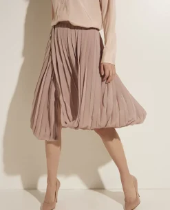 Sale Plisse Midi Rok Vrouwen Rokken