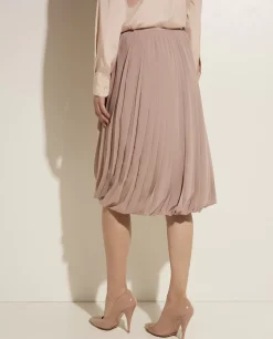 Sale Plisse Midi Rok Vrouwen Rokken