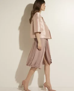 Sale Plisse Midi Rok Vrouwen Rokken