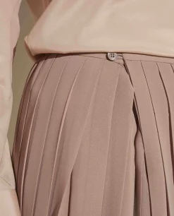 Sale Plisse Midi Rok Vrouwen Rokken