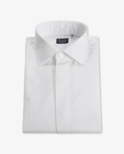 Online Plisse Smoking Shirt Mannen Shirts