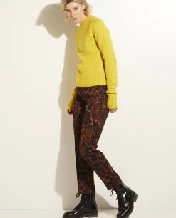 Store Rechte Broek Met Print Vrouwen Broeken