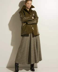 Online Reversible Shearling Lak Jas Vrouwen Jassen