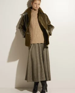 Online Reversible Shearling Lak Jas Vrouwen Jassen
