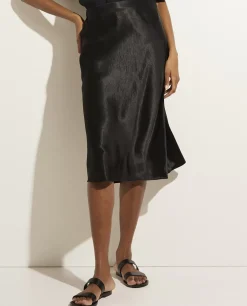 Fashion Satijnen Midi Rok Vrouwen Rokken