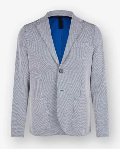 Hot Seersucker Blazer Mannen Jasjes