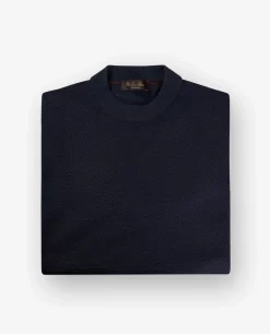 Cheap Silk Cashmere Girocollo Ribble Sweater Mannen Knitwear