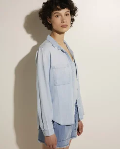 Cheap Soepele Blouse Van Denim Vrouwen Blouses