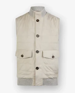 Outlet Suede Bodywarmer Mannen Jassen