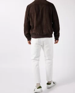 Clearance Suede Bomber Jas Mannen Jassen