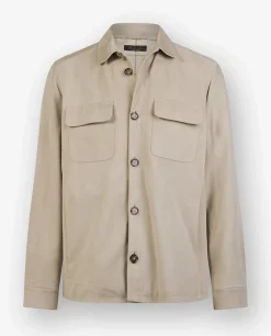 Sale Suede Overshirt Mannen Jassen
