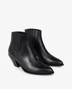 Sale Sunset Leren Enkellaarzen Vrouwen Schoenen