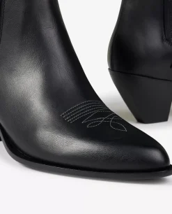 Sale Sunset Leren Enkellaarzen Vrouwen Schoenen