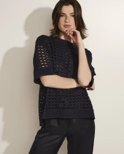 Outlet Trui Met Korte Mouw Vrouwen Knitwear