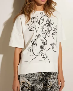 Fashion T-Shirt Met Print Vrouwen Tops