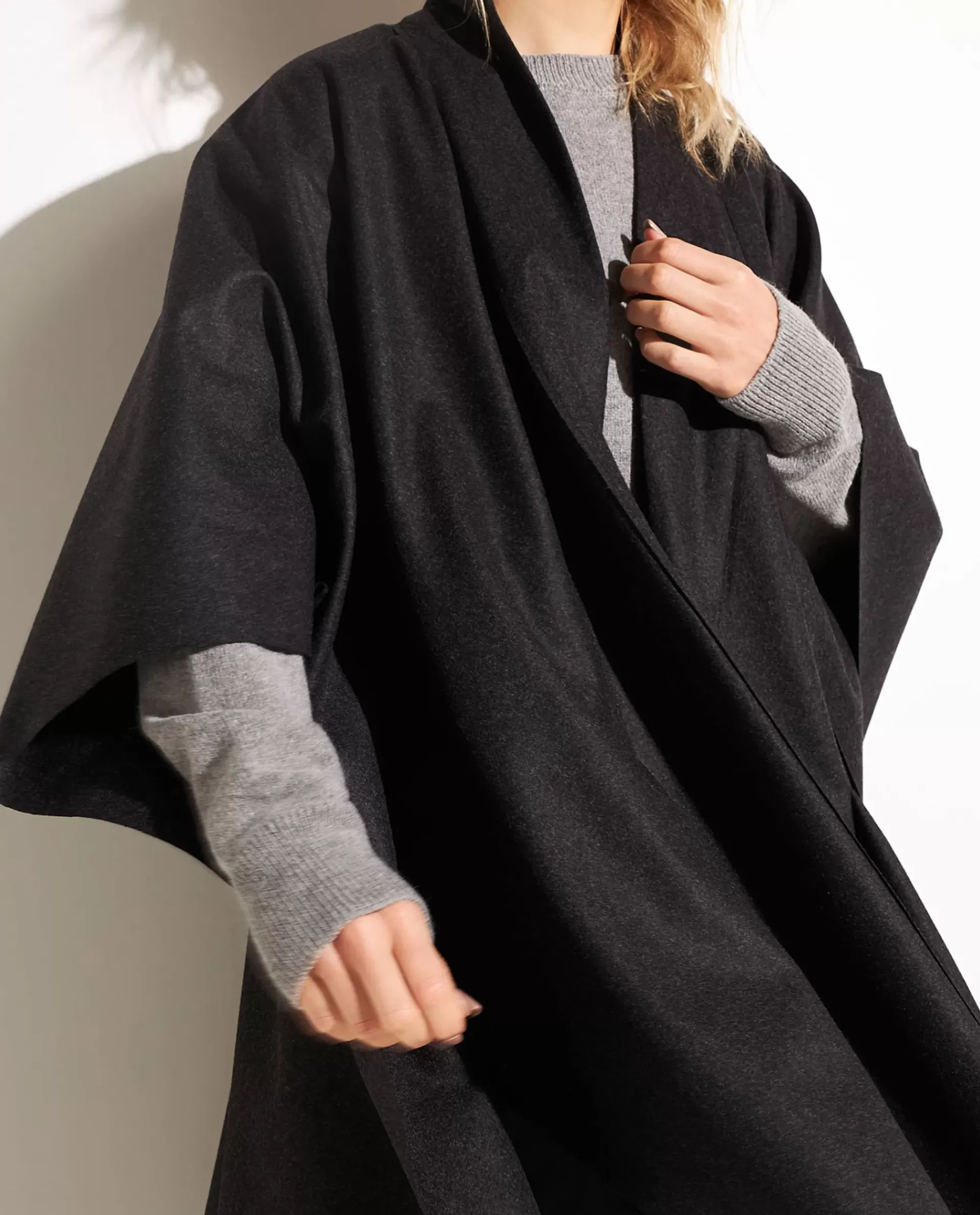 Store Wol-Cashmere Cape Vrouwen Jassen