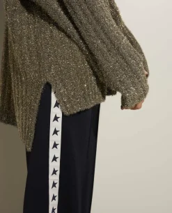 Online Wollen Glitter Coltrui Vrouwen Knitwear