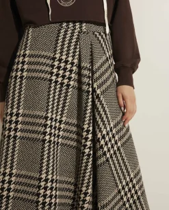 Store Wollen Midi Rok Vrouwen Rokken