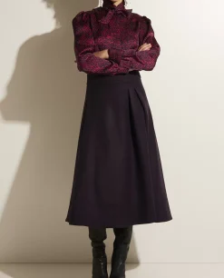 Clearance Wollen Midi Rok Vrouwen Rokken
