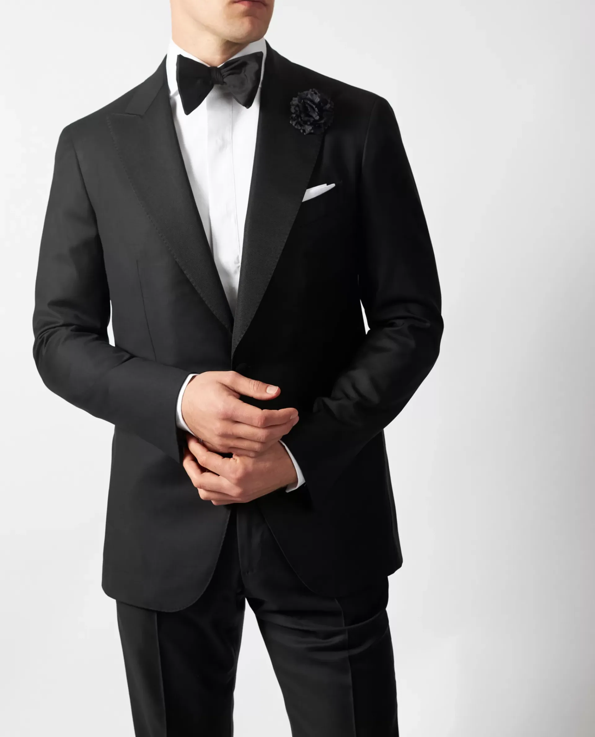 Online Wollen Peak Lapel Smoking Mannen Pakken