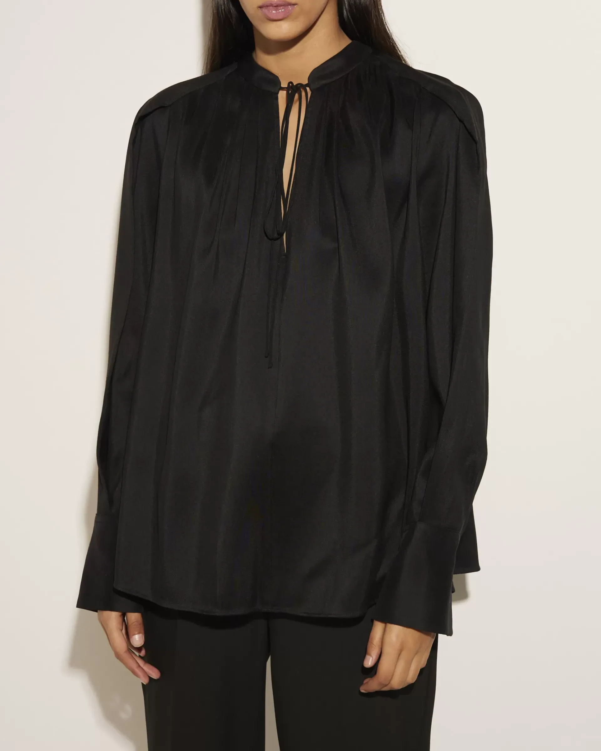 Online Wol-Zijden Blouse Vrouwen Blouses