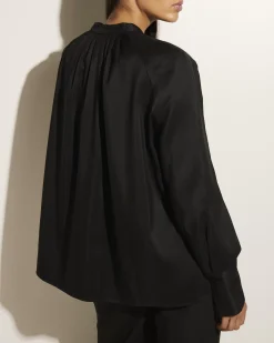 Online Wol-Zijden Blouse Vrouwen Blouses