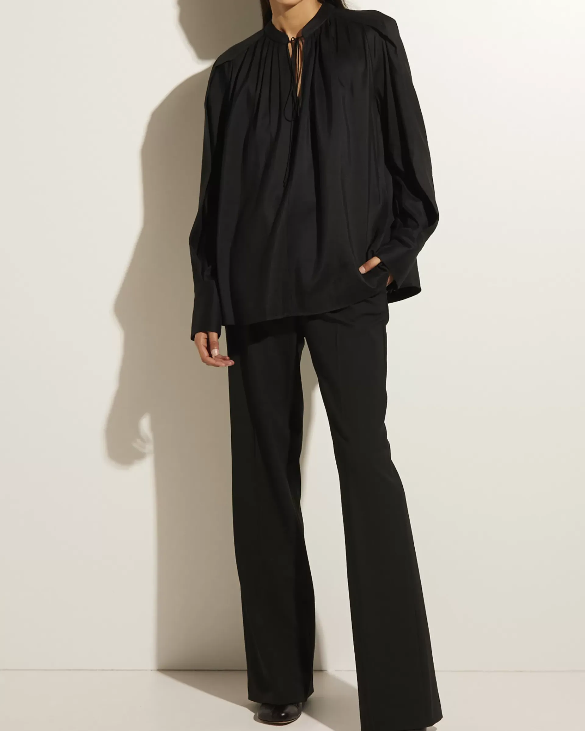 Online Wol-Zijden Blouse Vrouwen Blouses