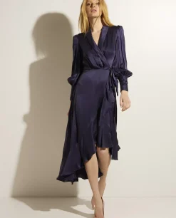 Best Sale Zijde Jurk Met Volants Vrouwen Jurken