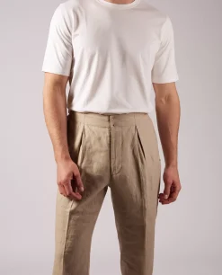 Fashion Zijde Katoenen T-Shirt Mannen T-Shirts