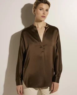Store Zijden Blouse Vrouwen Blouses