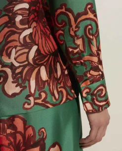 Store Zijden Blouse Vrouwen Blouses
