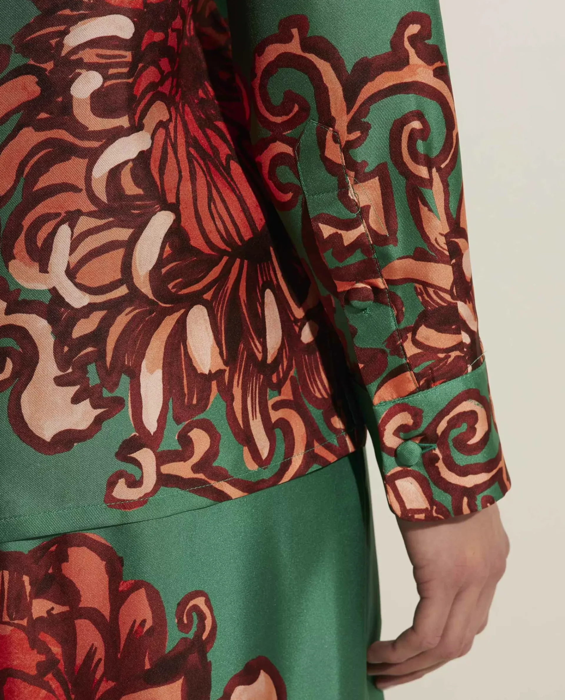Store Zijden Blouse Vrouwen Blouses