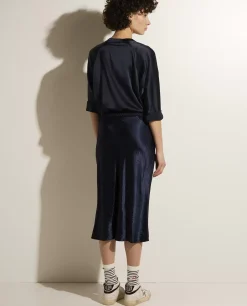 Flash Sale Zijden Blouse Met Bandkraag Vrouwen Blouses