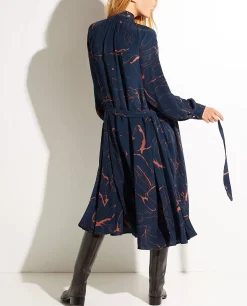 Best Sale Zijden Jurk Met Print Vrouwen Jurken
