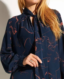Best Sale Zijden Jurk Met Print Vrouwen Jurken