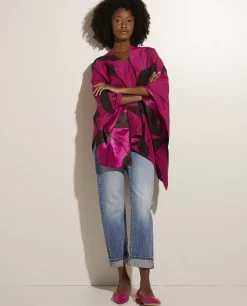 Fashion Zijden Poncho Vrouwen Blouses
