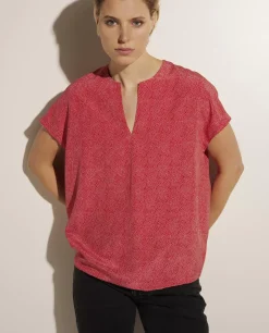 Cheap Zijden Top Met Kapmouwen Vrouwen Tops