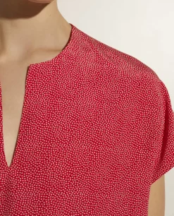 Cheap Zijden Top Met Kapmouwen Vrouwen Tops