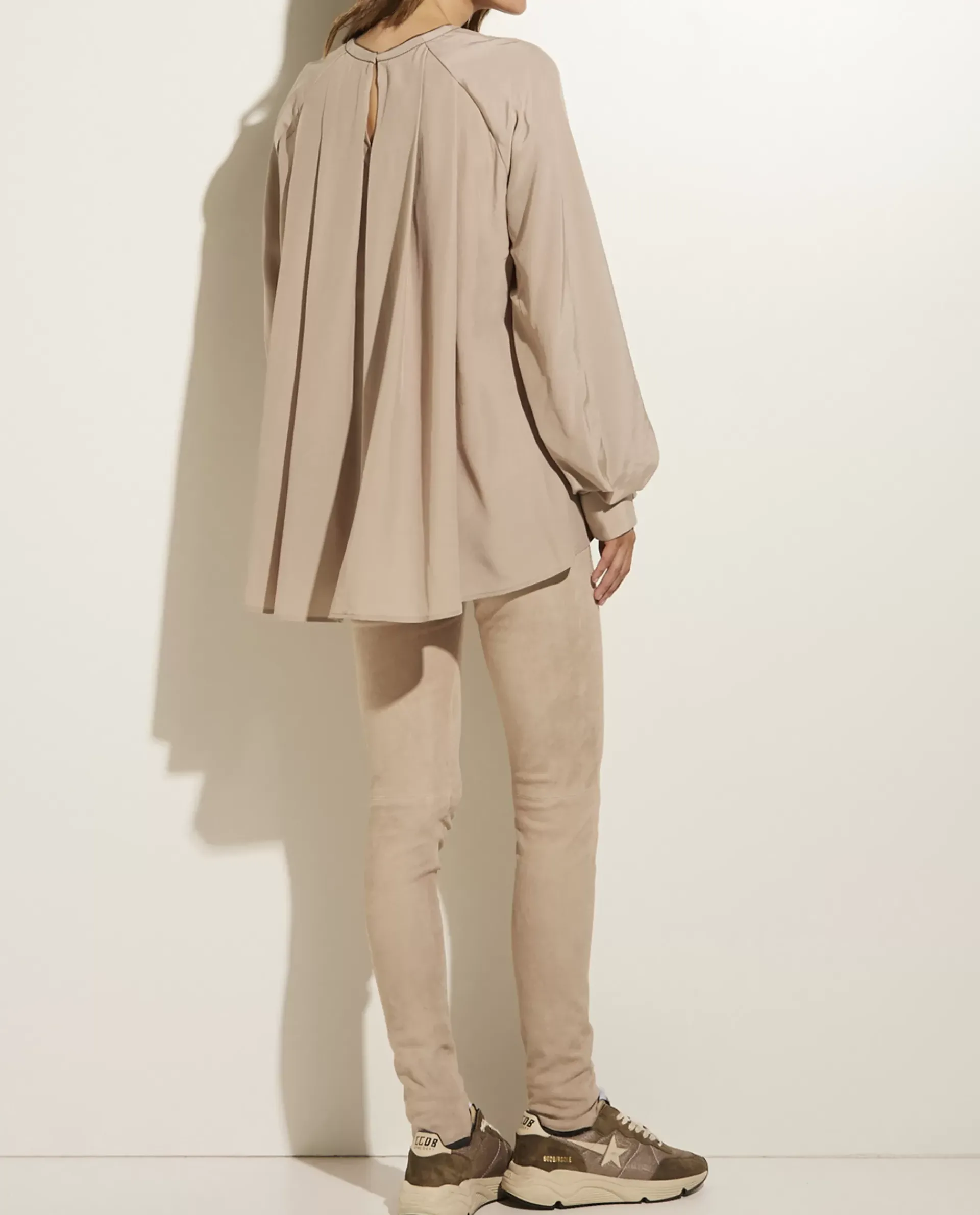 Clearance Zijden-Wollen Blouse Vrouwen Blouses